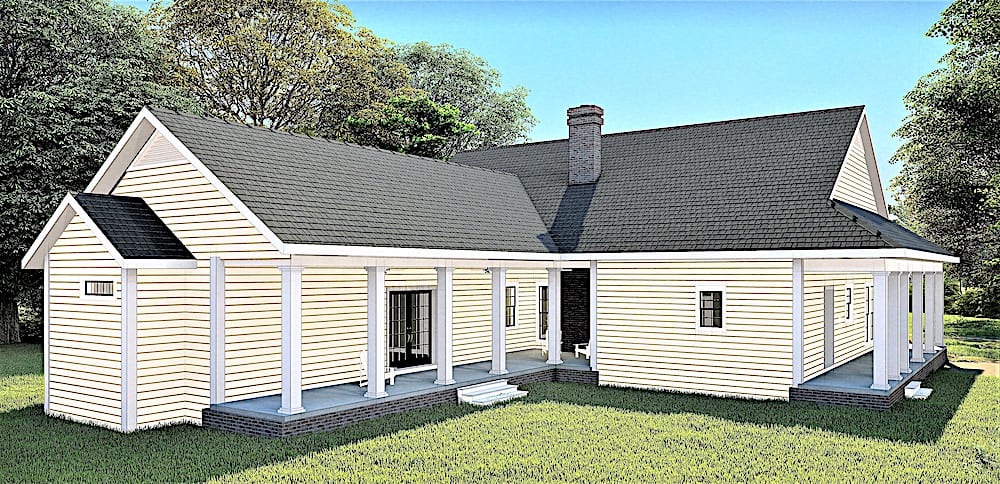 Rear View of this 3-Bedroom, 2159 Sq Ft Plan - 123-1110