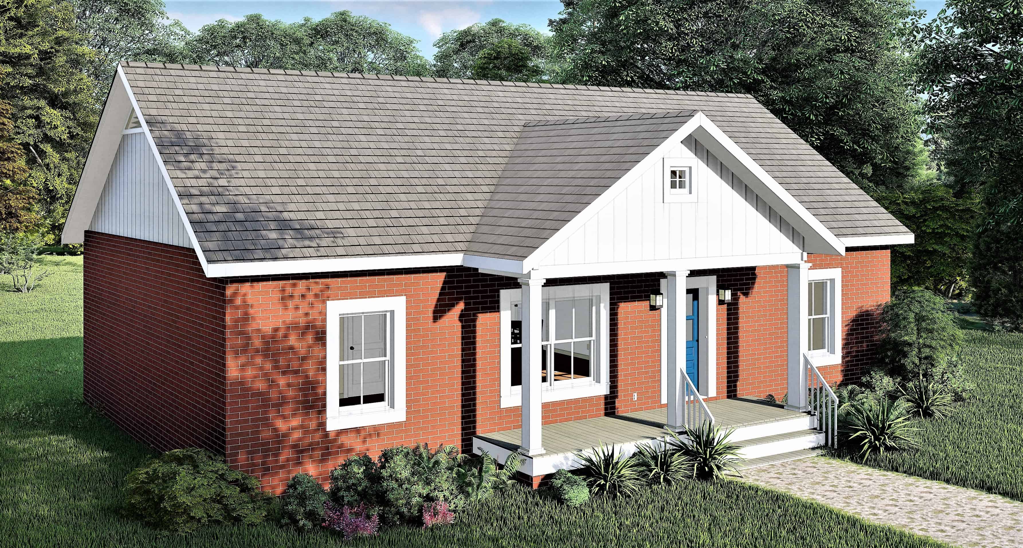 Left Side View of this 3-Bedroom, 1311 Sq Ft Plan - 123-1111