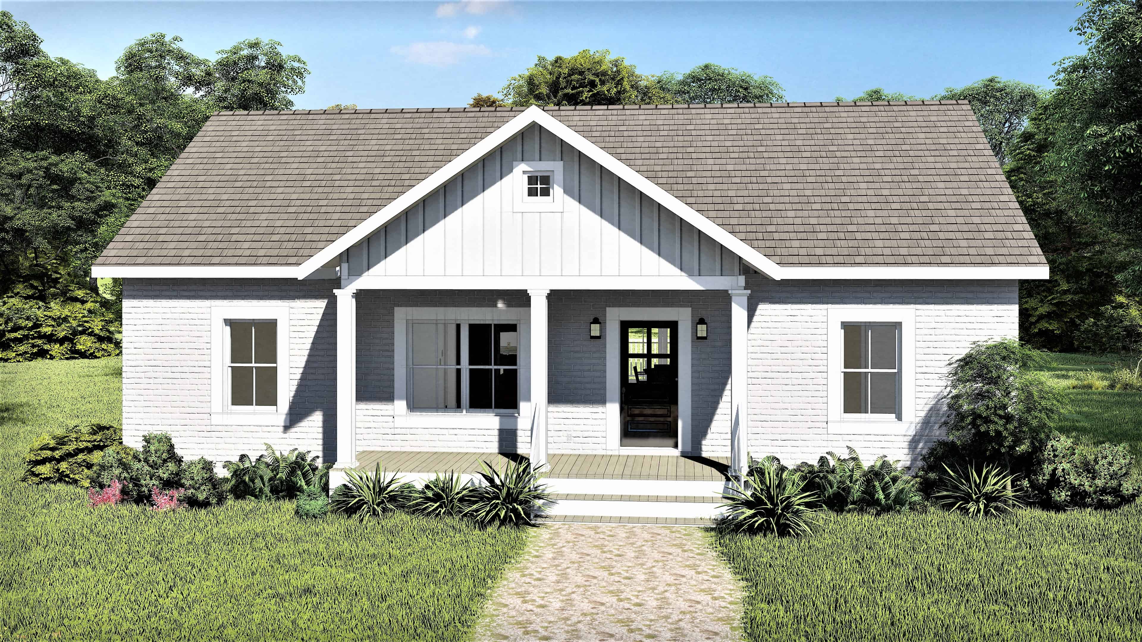 Front View of this 3-Bedroom, 1311 Sq Ft Plan - 123-1111