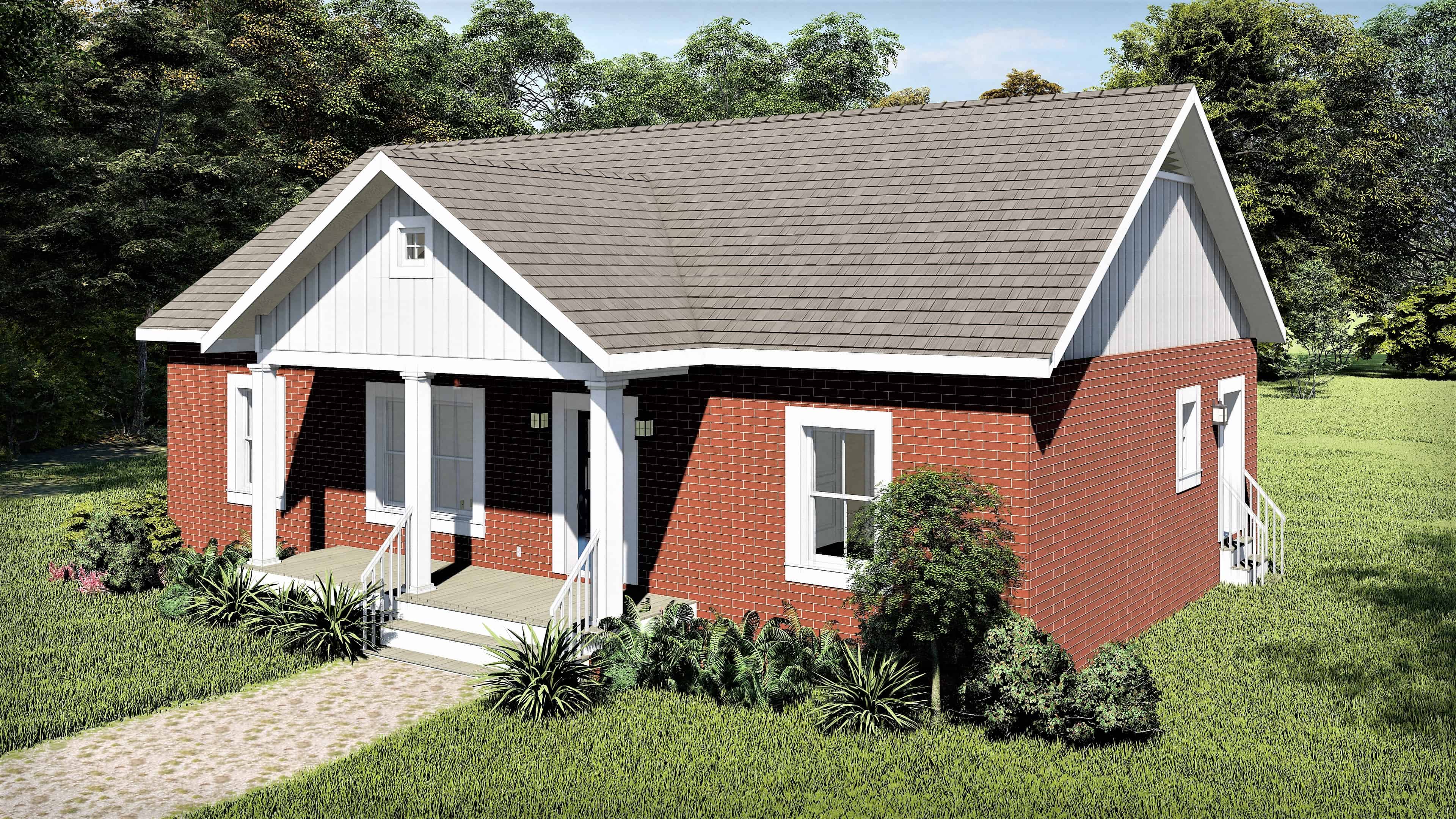 Right Side View of this 3-Bedroom, 1311 Sq Ft Plan - 123-1111