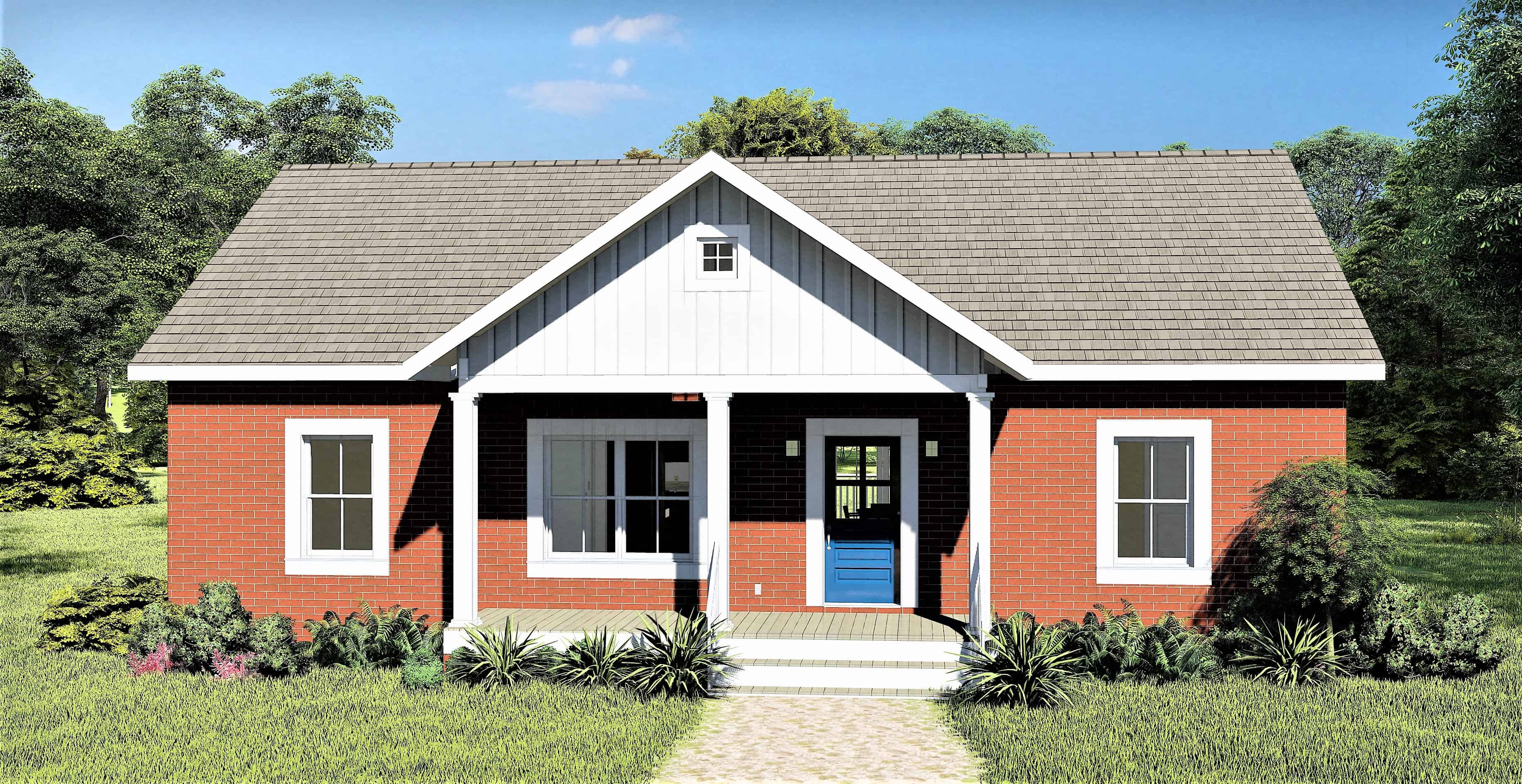 Ranch home (ThePlanCollection: Plan #123-1111)
