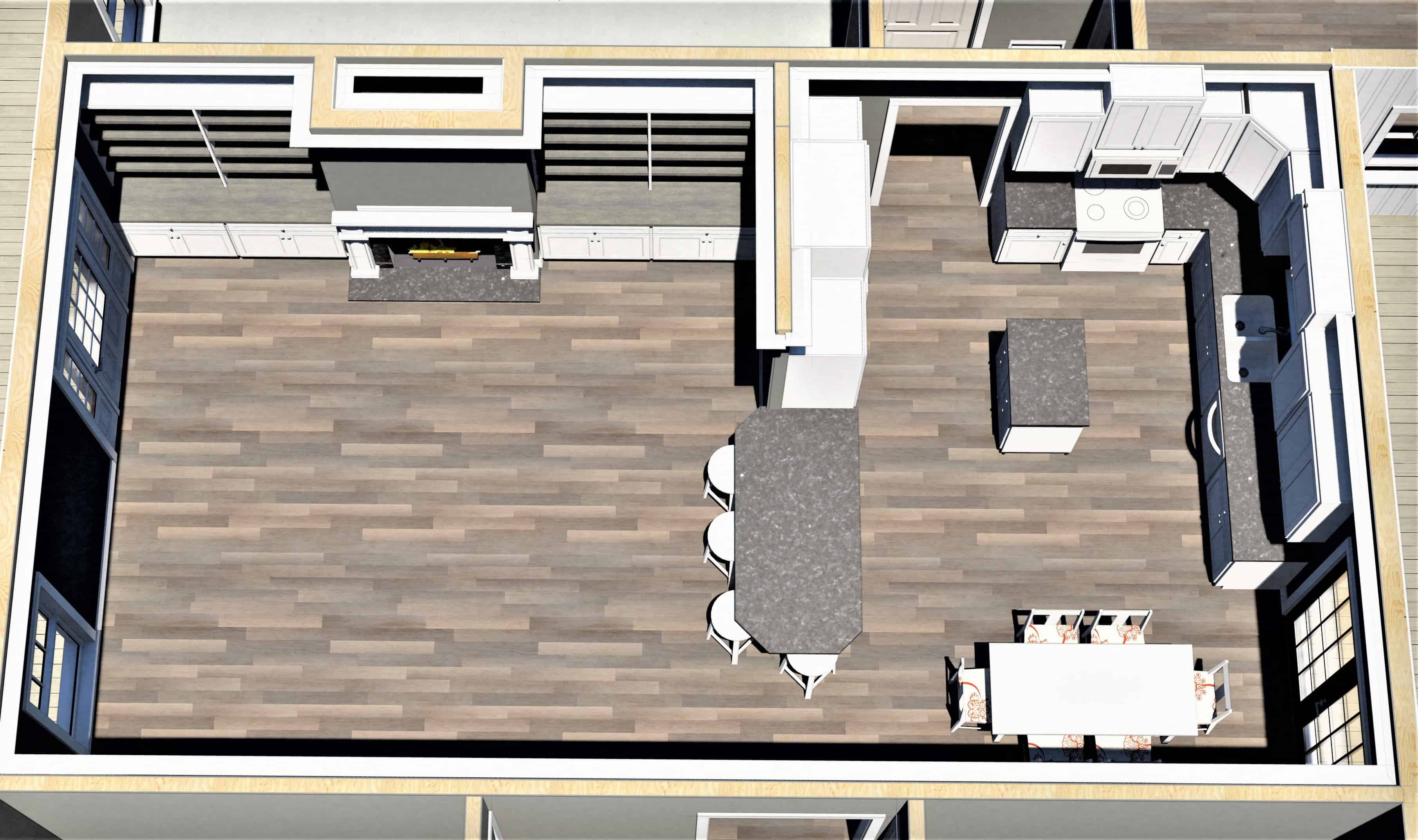 3D Floor Plan of this 3-Bedroom, 1611 Sq Ft Plan - 123-1112
