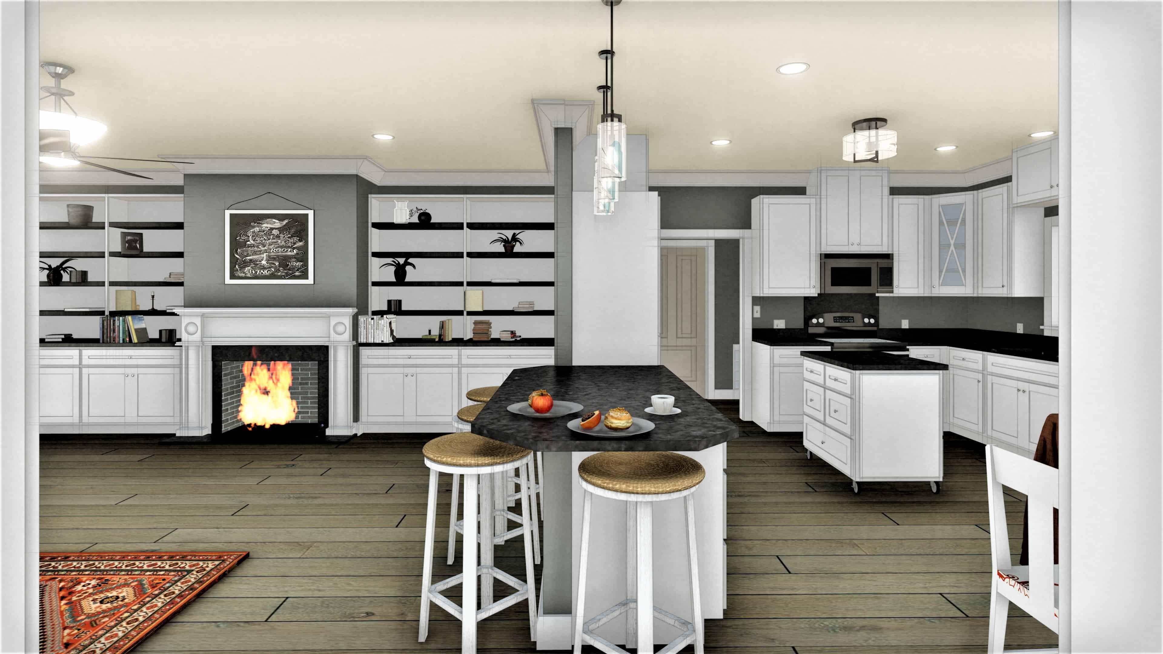 Great Room of this 3-Bedroom, 1611 Sq Ft Plan - 123-1112