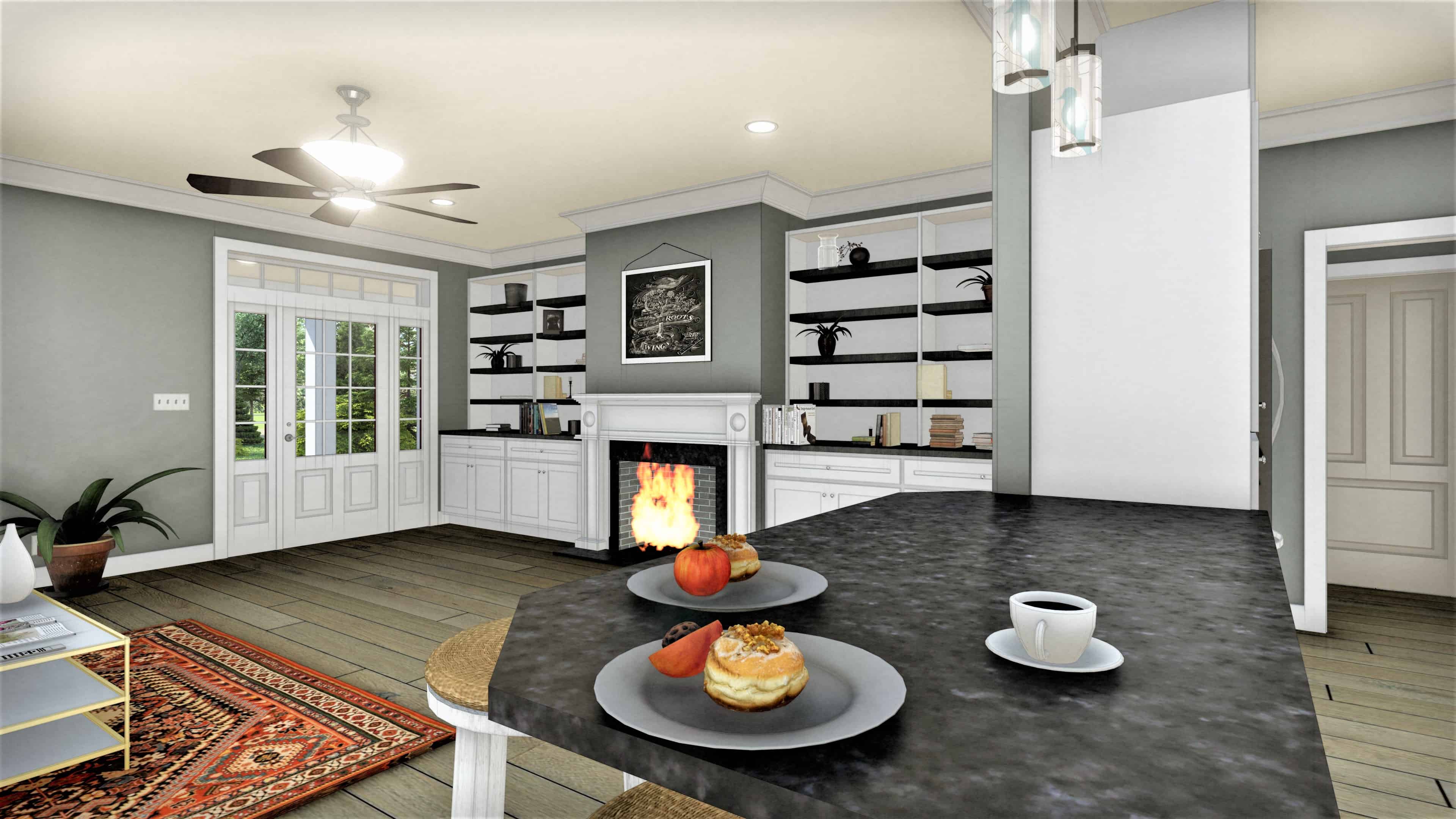 Great Room of this 3-Bedroom, 1611 Sq Ft Plan - 123-1112