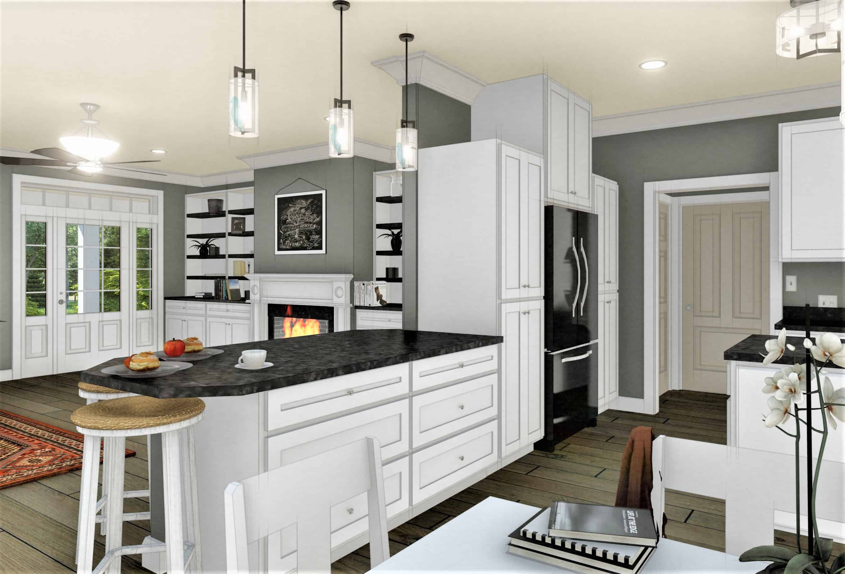 Kitchen of this 3-Bedroom, 1611 Sq Ft Plan - 123-1112