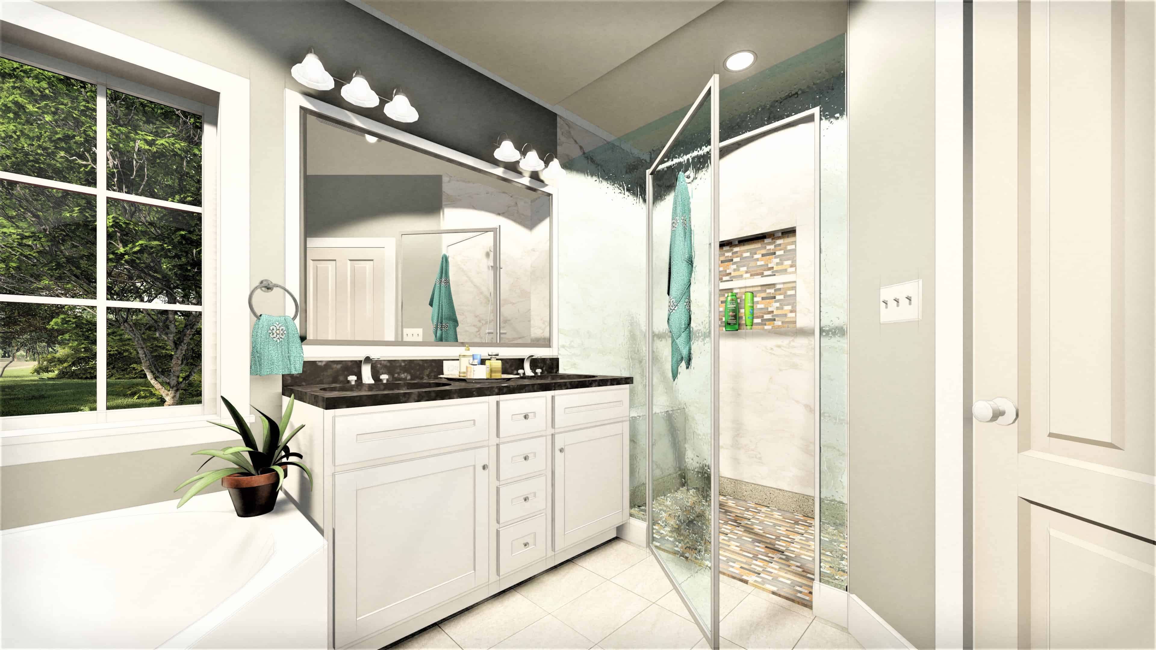 Master Bathroom of this 3-Bedroom, 1611 Sq Ft Plan - 123-1112