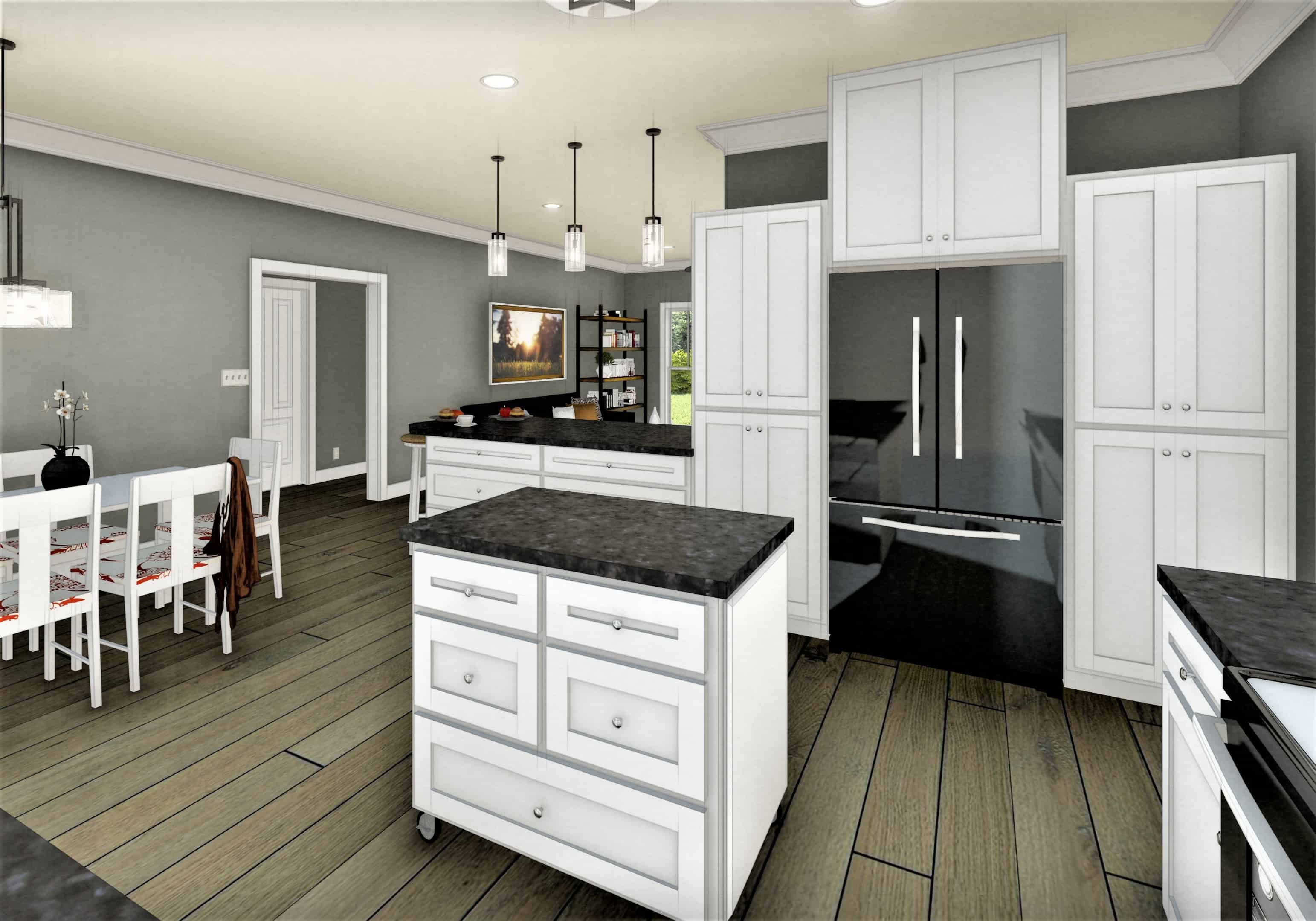 Kitchen of this 3-Bedroom, 1611 Sq Ft Plan - 123-1112