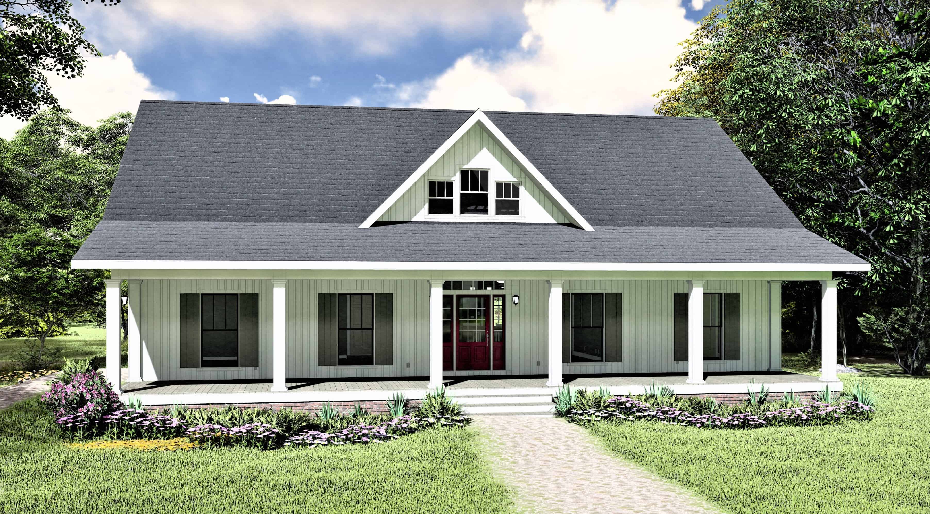 Ranch home (ThePlanCollection: Plan #123-1112)