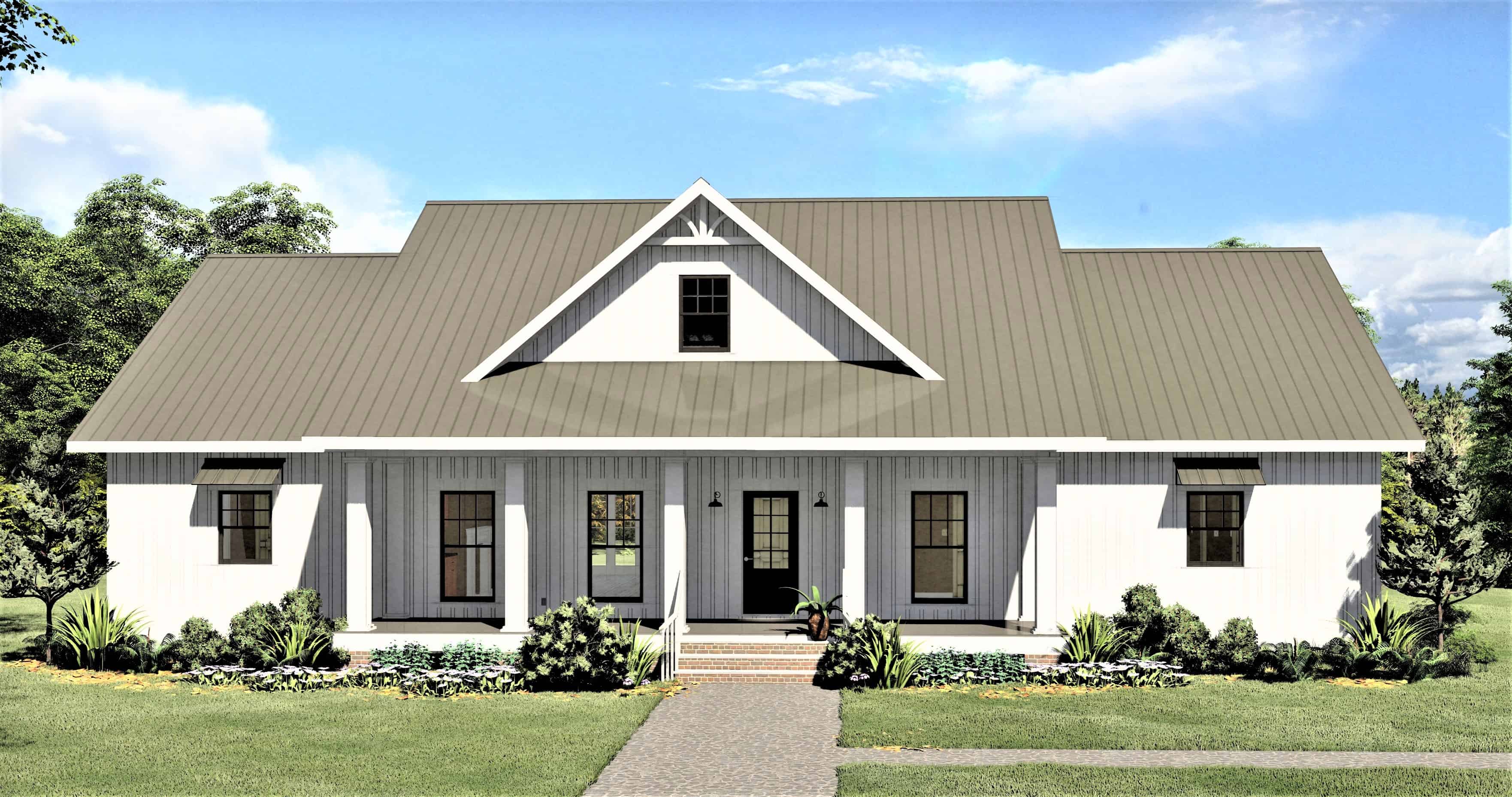 Ranch home (ThePlanCollection: Plan #123-1113)