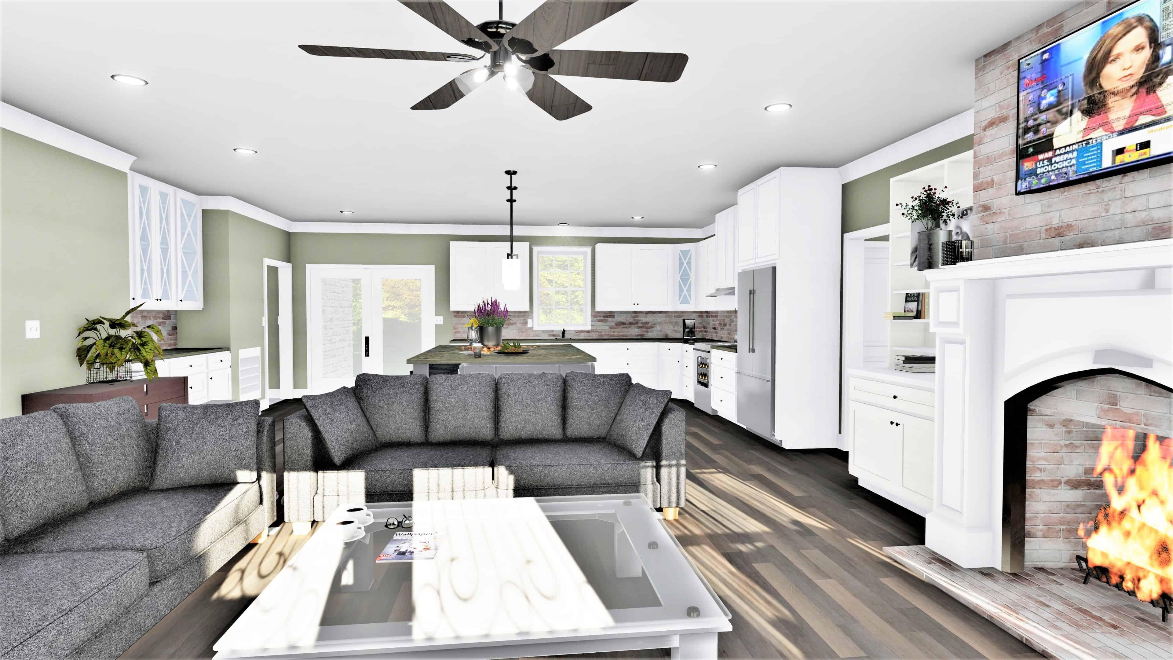 Great Room of this 3-Bedroom, 2090 Sq Ft Plan - 123-1114