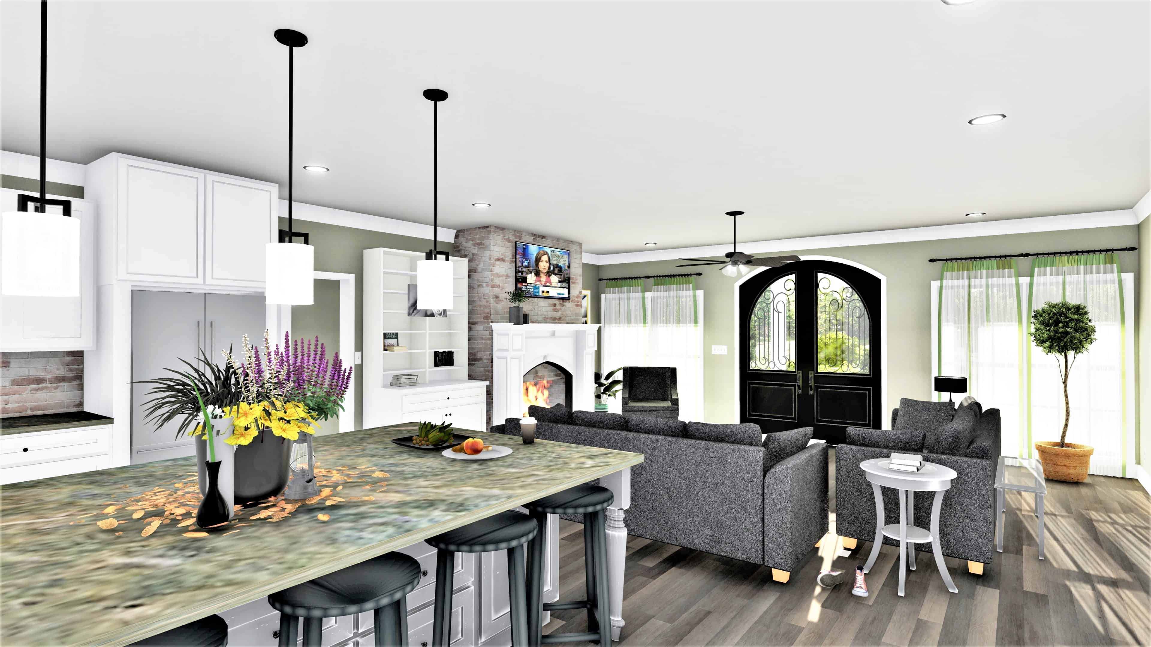 Kitchen of this 3-Bedroom, 2090 Sq Ft Plan - 123-1114