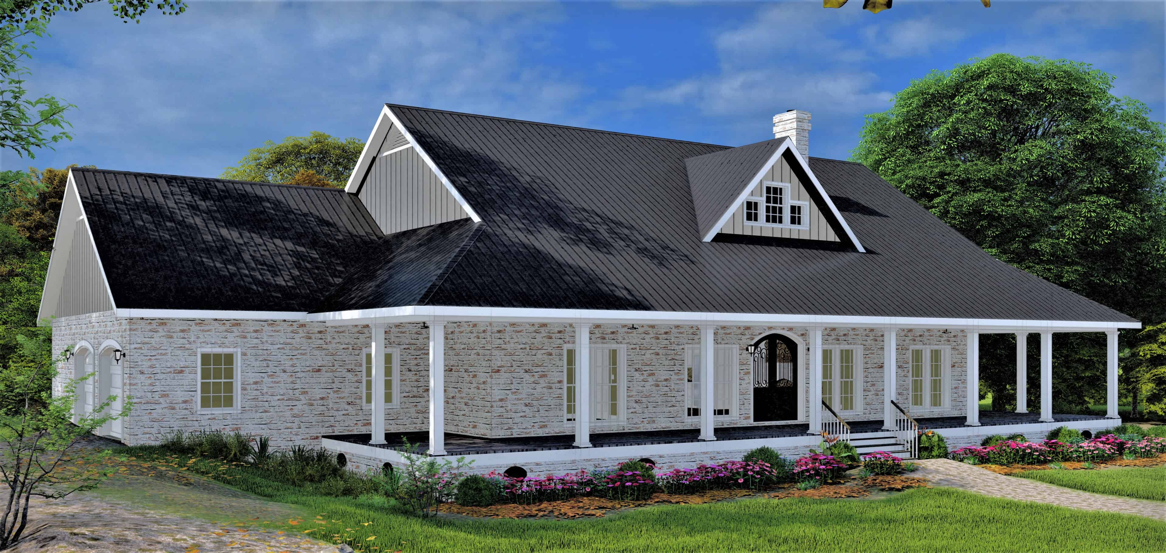 Left Side View of this 3-Bedroom, 2090 Sq Ft Plan - 123-1114