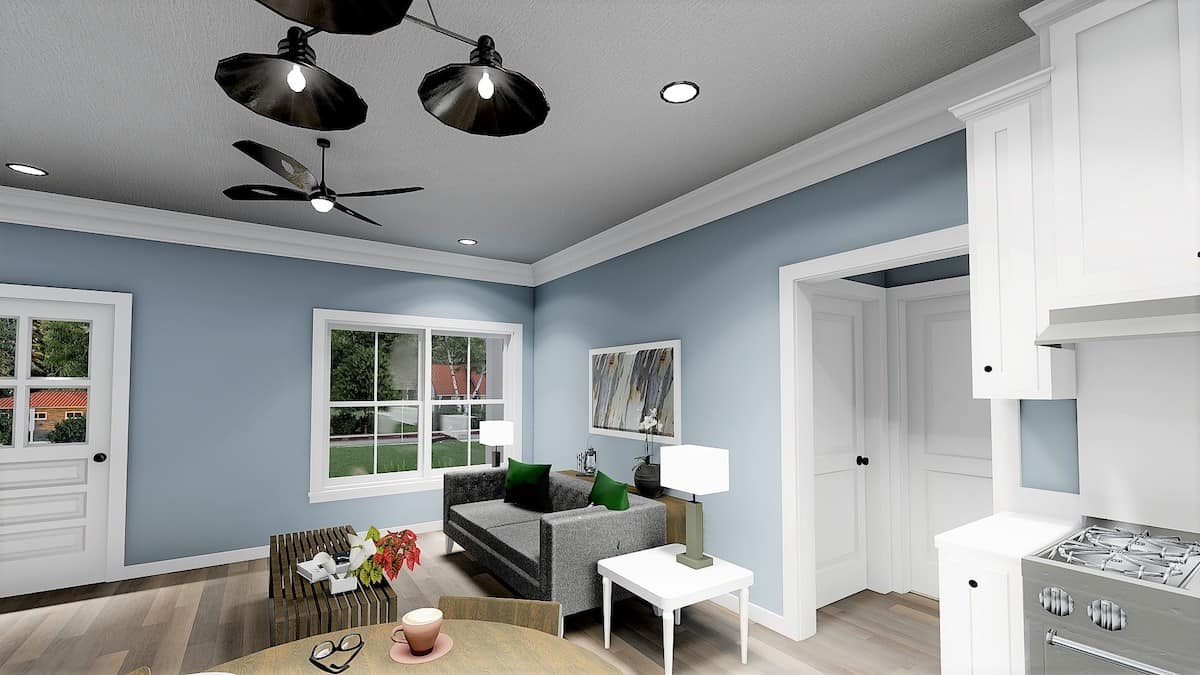 Great Room of this 3-Bedroom, 1035 Sq Ft Plan - 123-1116