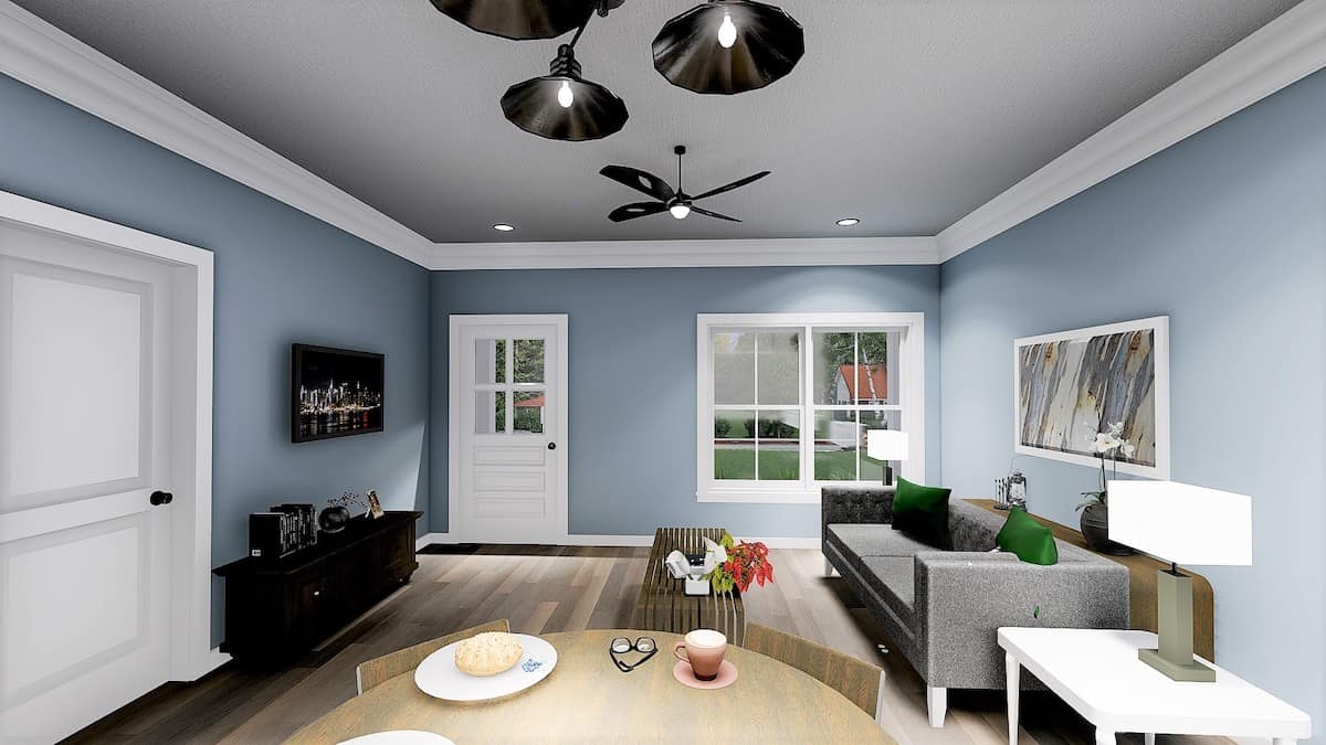 Great Room of this 3-Bedroom, 1035 Sq Ft Plan - 123-1116