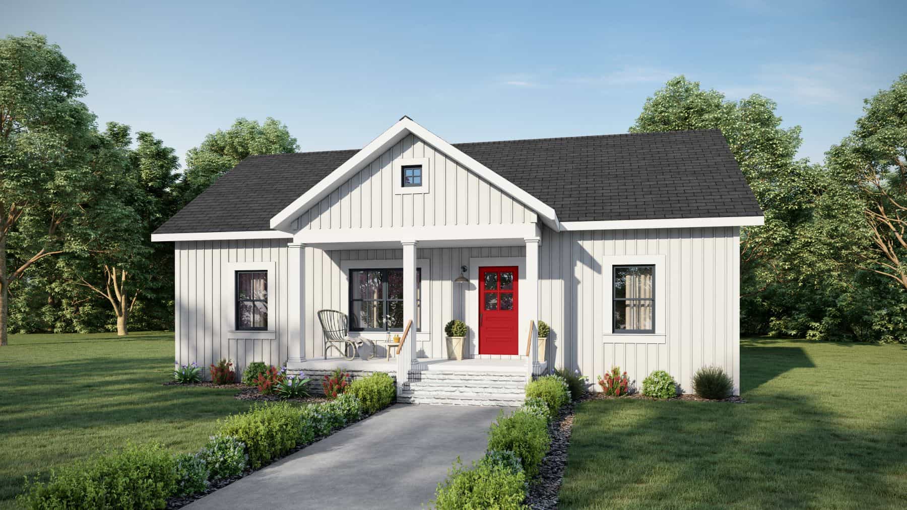 Ranch home (ThePlanCollection: Plan #123-1116)