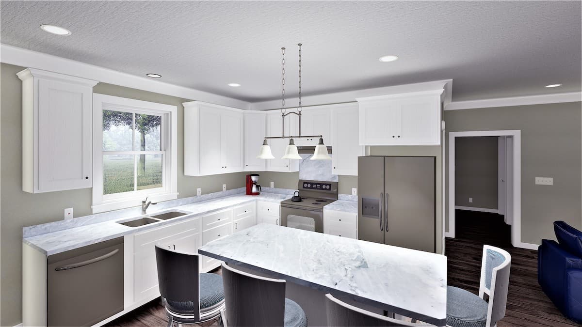 Kitchen: Breakfast Nook of this 2-Bedroom, 1120 Sq Ft Plan - 123-1117