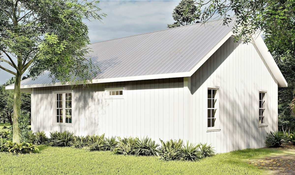 Rear View of this 2-Bedroom, 1120 Sq Ft Plan - 123-1117