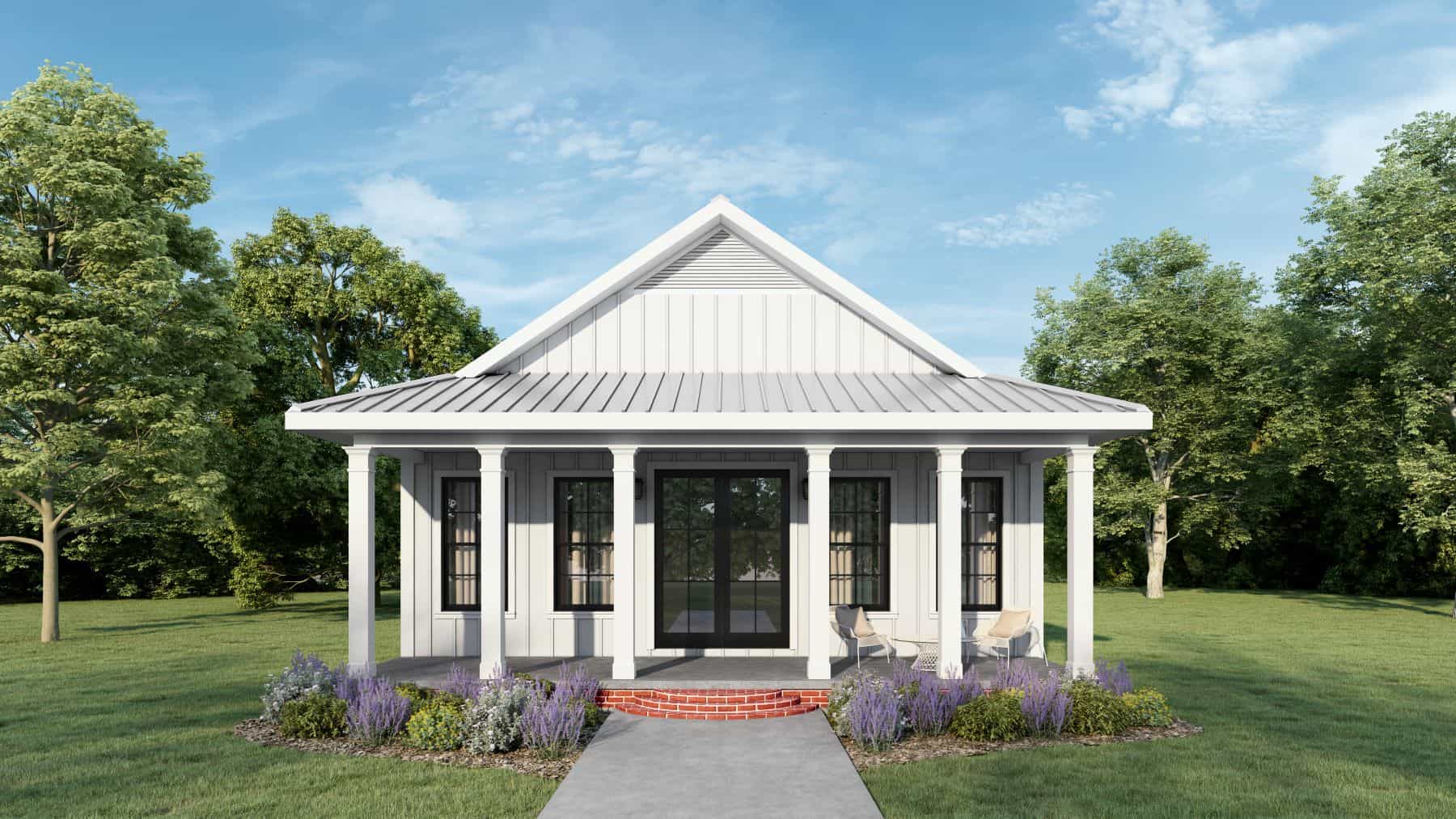 Ranch home (ThePlanCollection: Plan #123-1117)