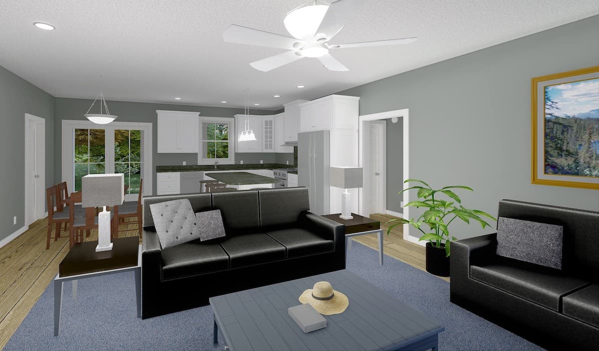 Great Room of this 3-Bedroom, 1425 Sq Ft Plan - 123-1118
