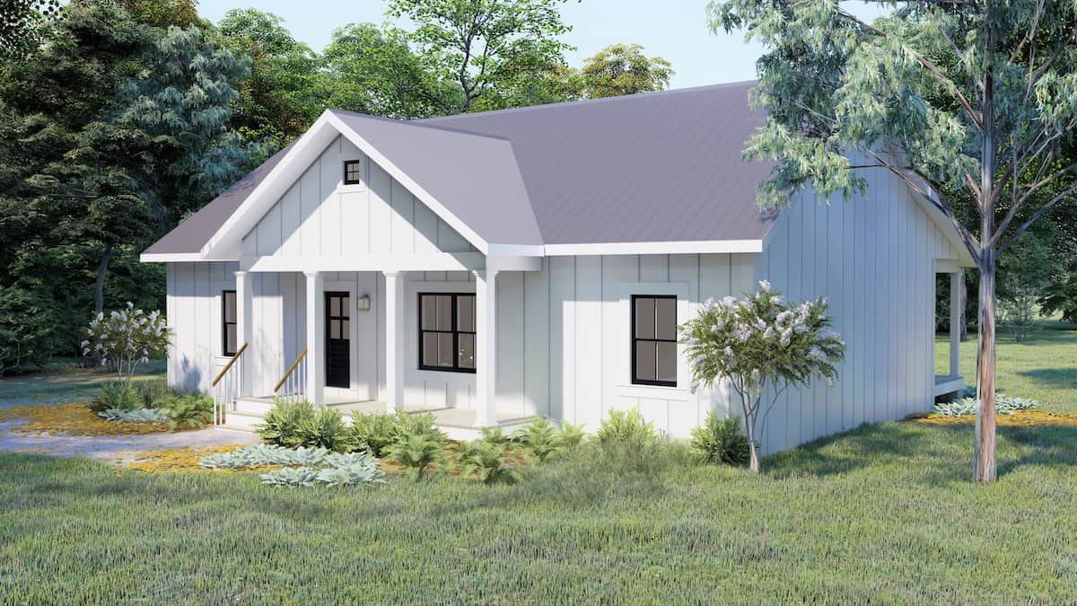 Front View of this 3-Bedroom, 1502 Sq Ft Plan - 123-1119