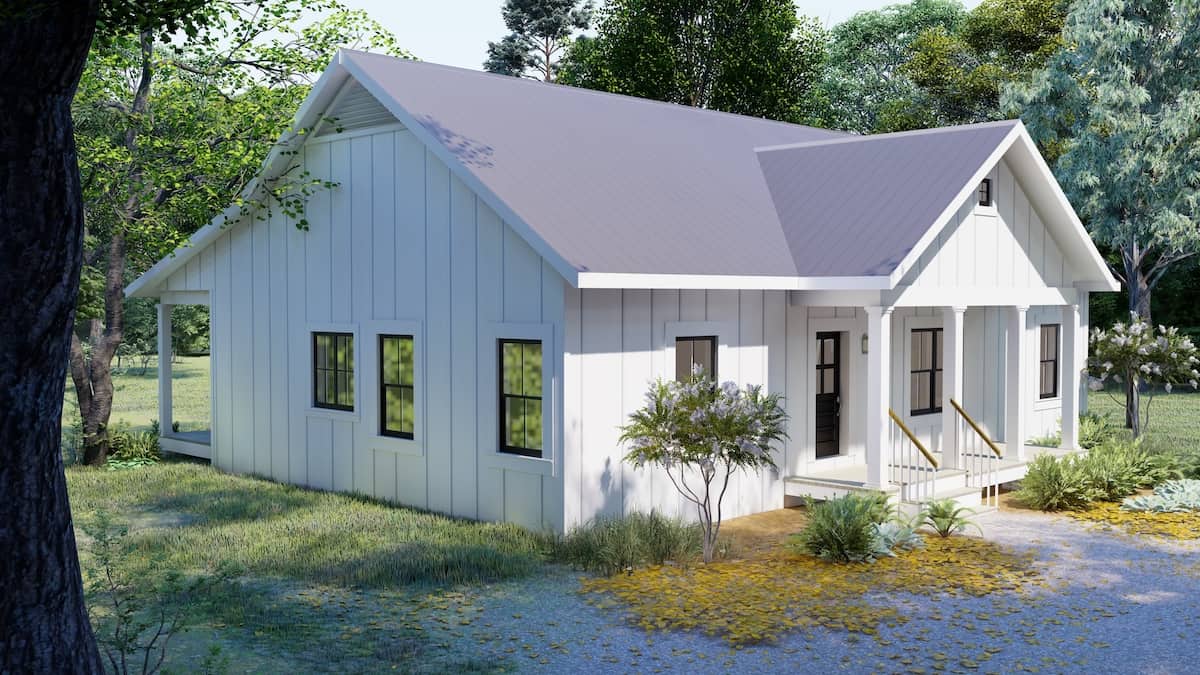 Left Side View of this 3-Bedroom, 1502 Sq Ft Plan - 123-1119