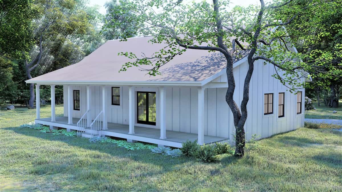 Rear View of this 3-Bedroom, 1502 Sq Ft Plan - 123-1119