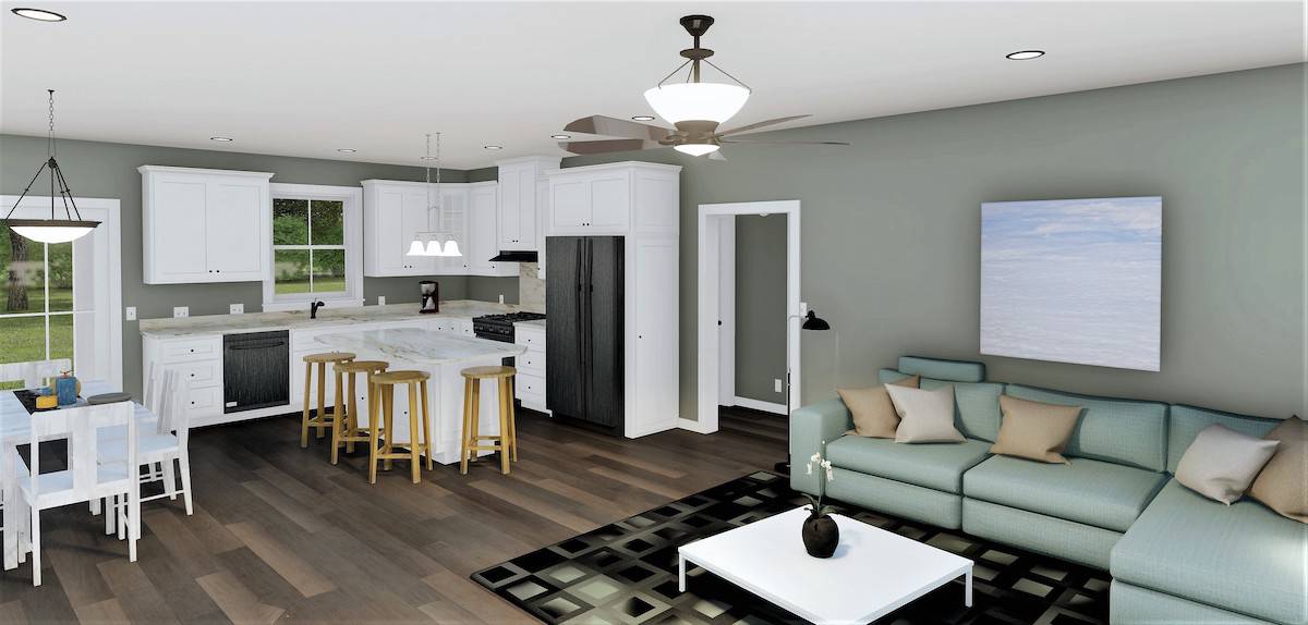 Great Room of this 3-Bedroom, 1502 Sq Ft Plan - 123-1119