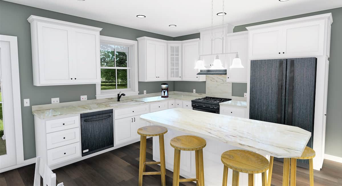 kitchen of this 3-Bedroom, 1502 Sq Ft Plan - 123-1119