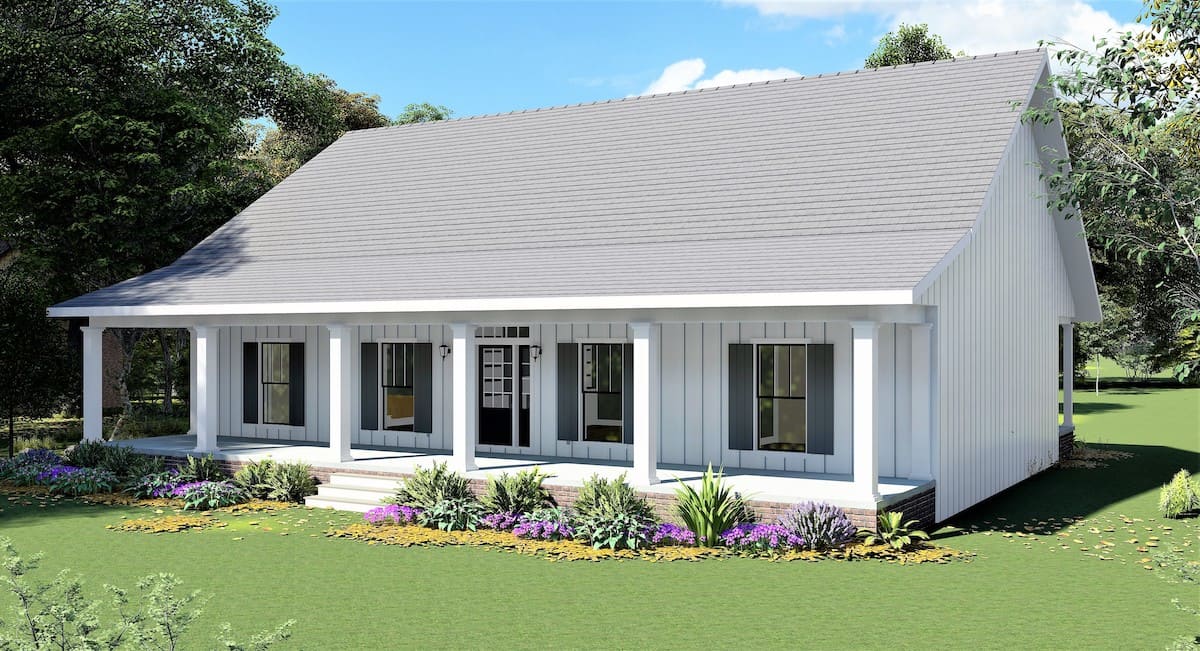 Right Side View of this 4-Bedroom, 2096 Sq Ft Plan - 123-1120