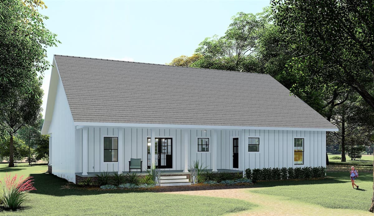 Rear View of this 4-Bedroom, 2096 Sq Ft Plan - 123-1120