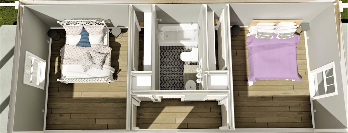 3D Floor Plan of this 4-Bedroom, 2096 Sq Ft Plan - 123-1120