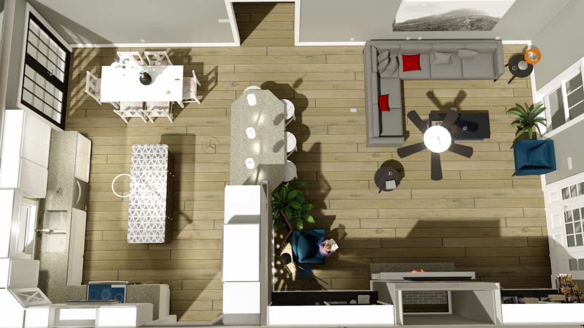 3D Floor Plan of this 4-Bedroom, 2096 Sq Ft Plan - 123-1120