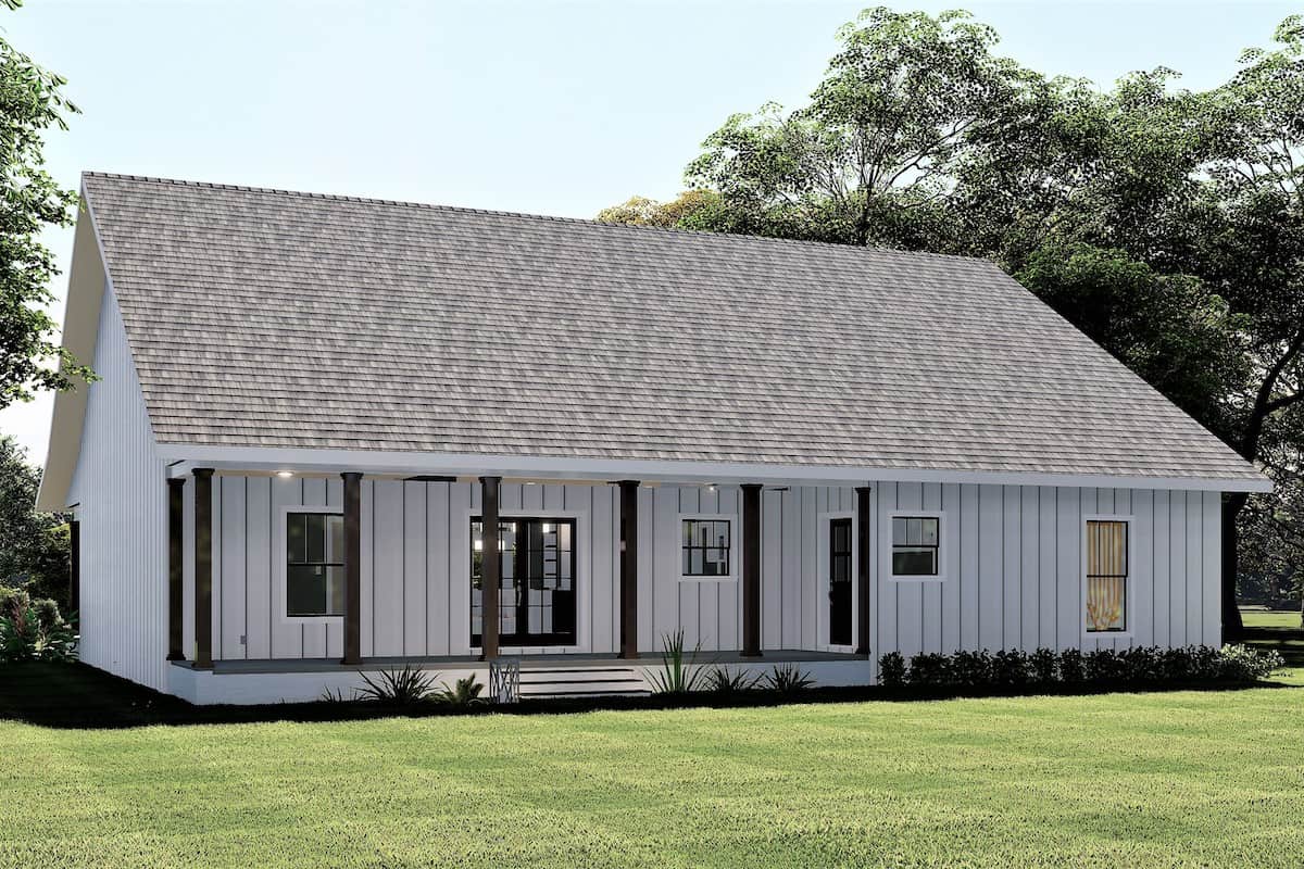 Rear View of this 4-Bedroom, 2097 Sq Ft Plan - 123-1121