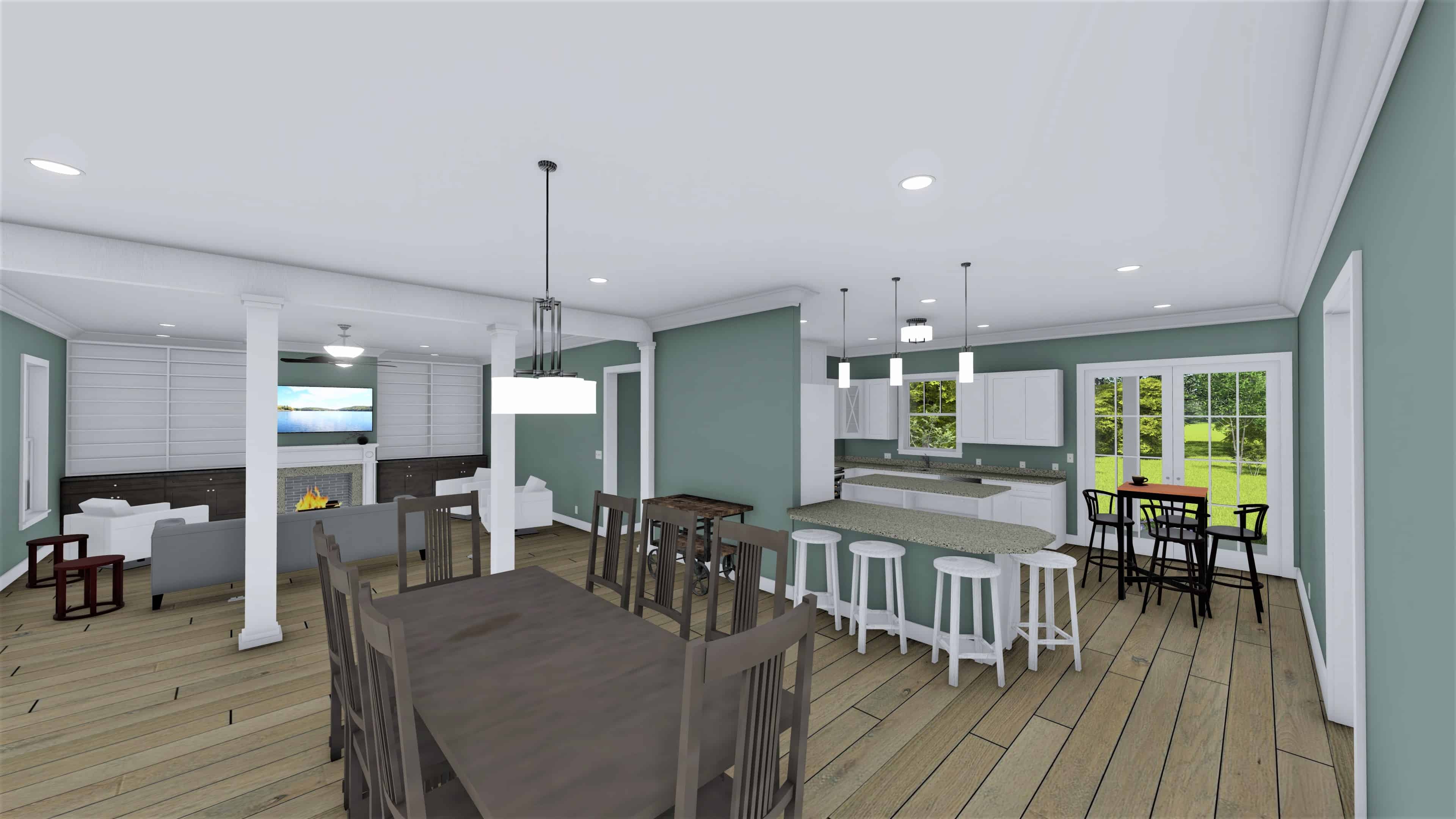 Dining Room of this 3-Bedroom, 2102 Sq Ft Plan - 123-1123