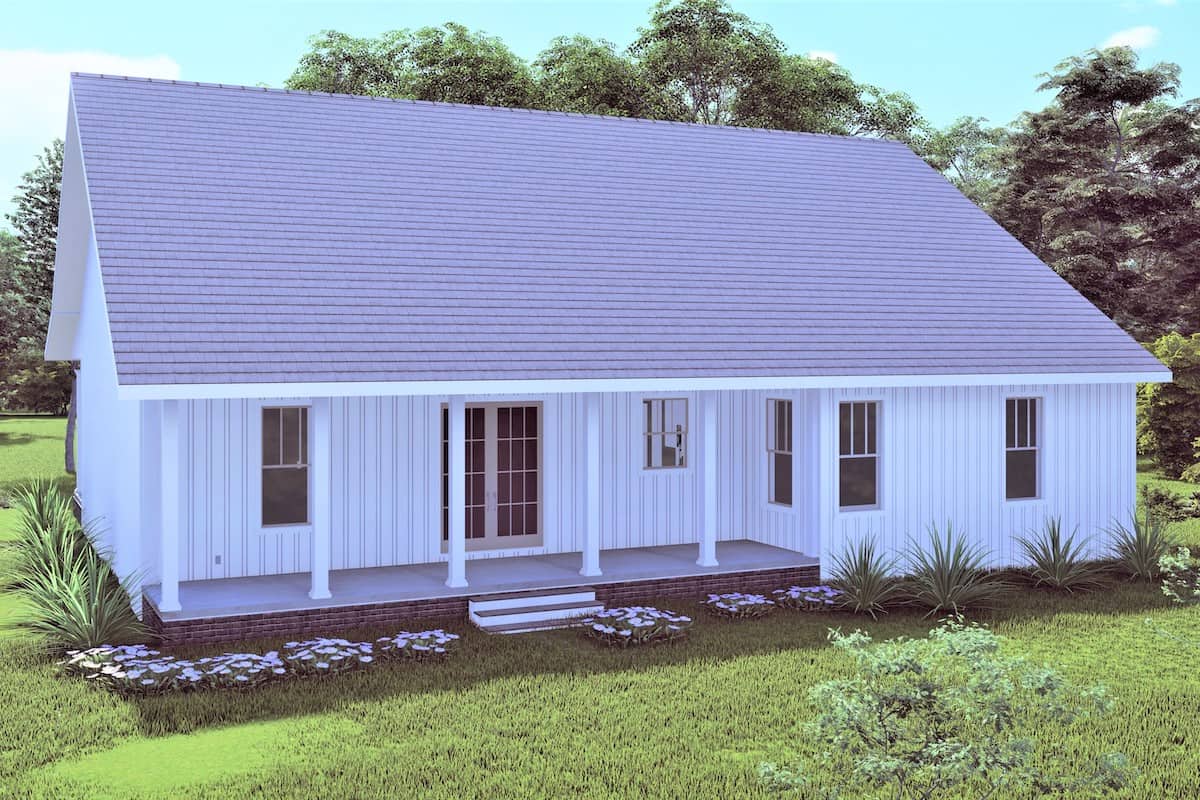 Rear View of this 3-Bedroom, 2102 Sq Ft Plan - 123-1123