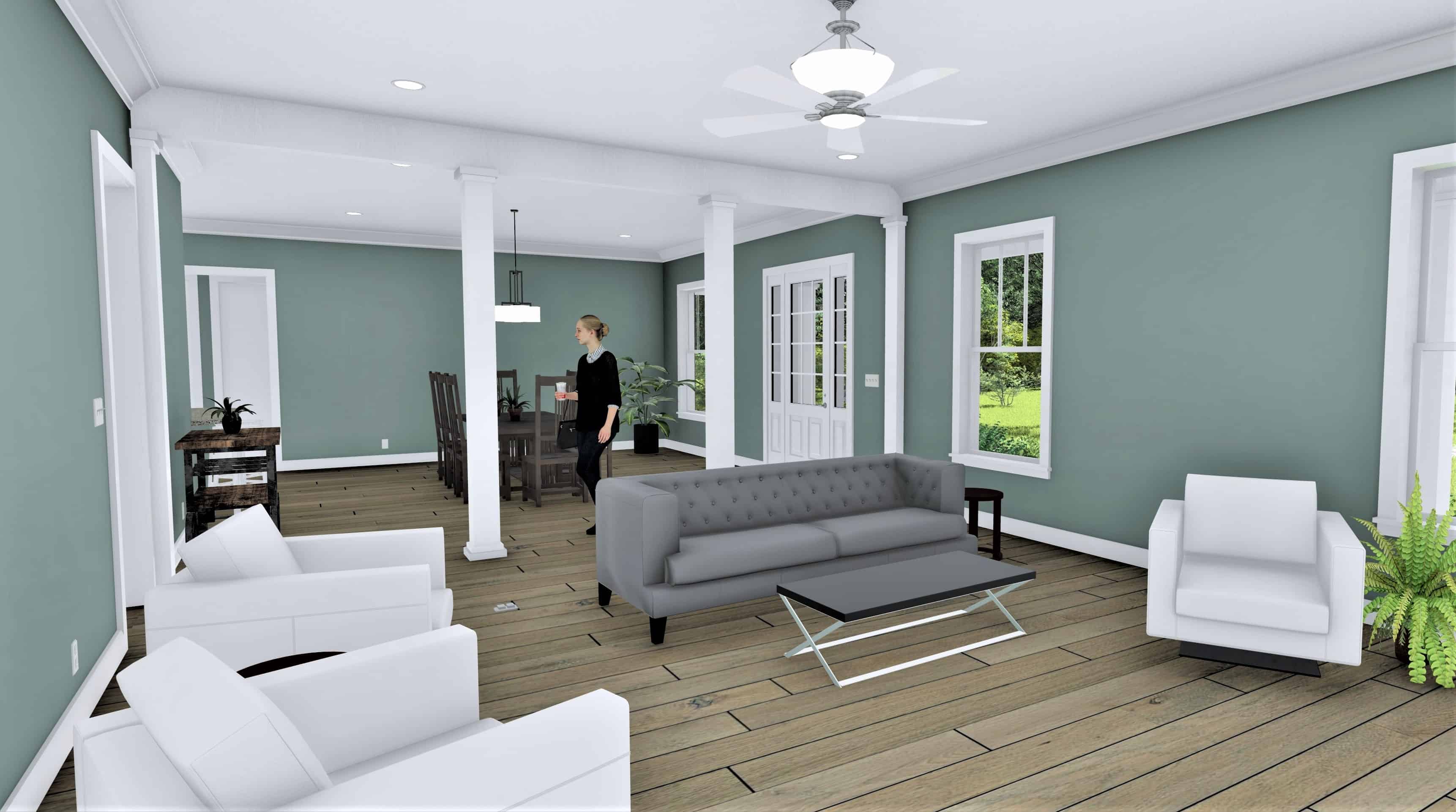 Great Room of this 3-Bedroom, 2102 Sq Ft Plan - 123-1123