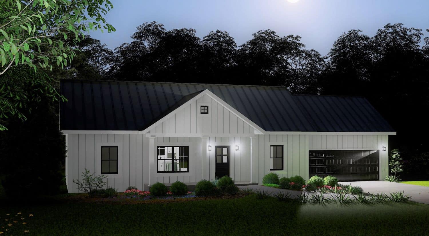 Left Side View of this 3-Bedroom, 1311 Sq Ft Plan - 123-1126