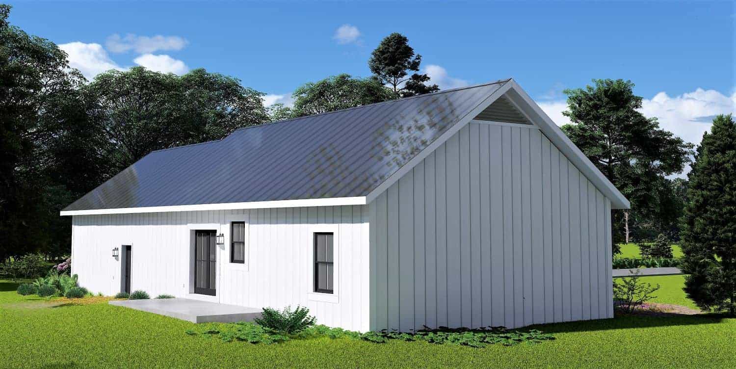 Rear View of this 3-Bedroom, 1311 Sq Ft Plan - 123-1126