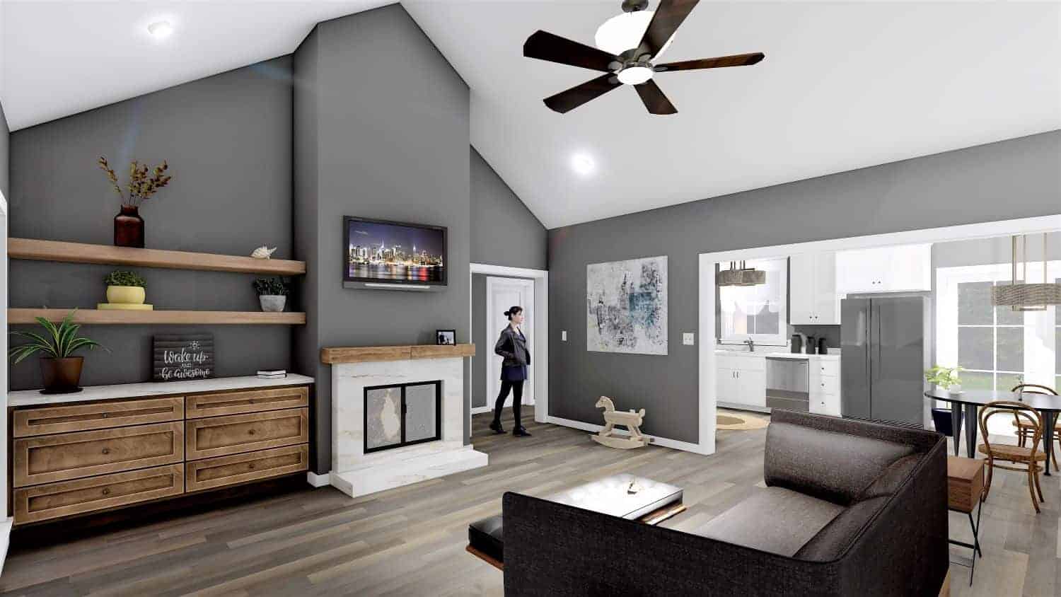 Great Room of this 3-Bedroom, 1629 Sq Ft Plan - 123-1127