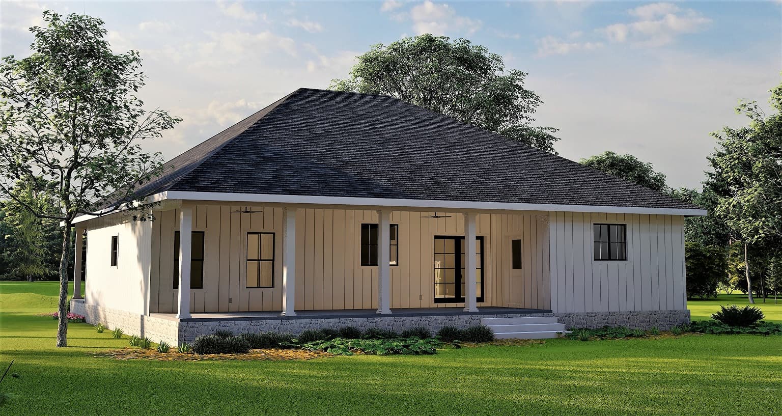 Home Plan Right Elevation of this 3-Bedroom,1860 Sq Ft Plan -123-1129