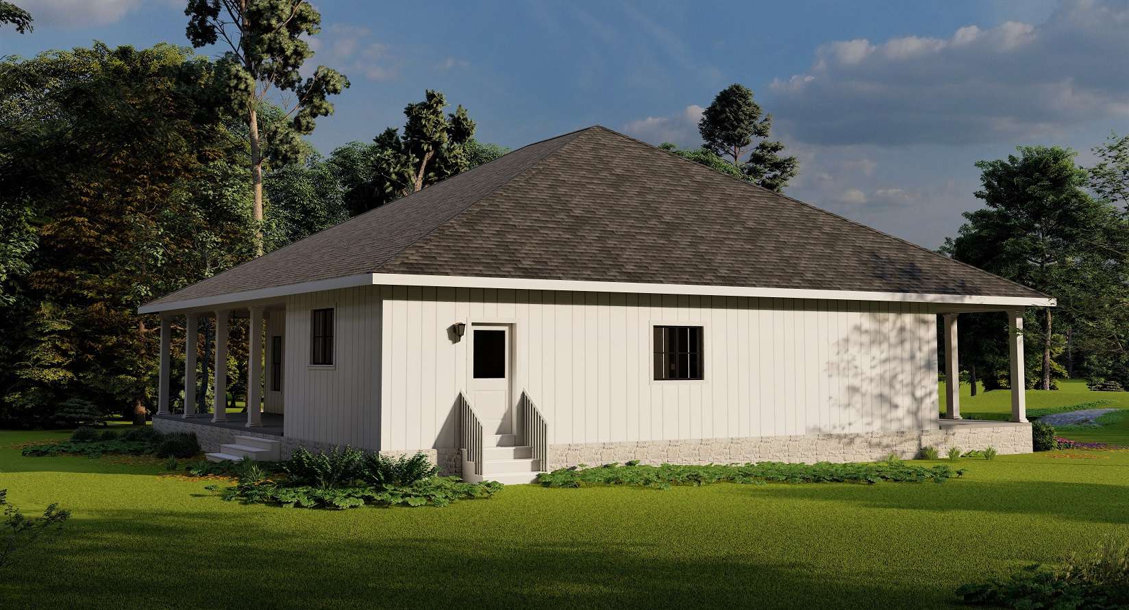 Home Plan Left Elevation of this 3-Bedroom,1860 Sq Ft Plan -123-1129