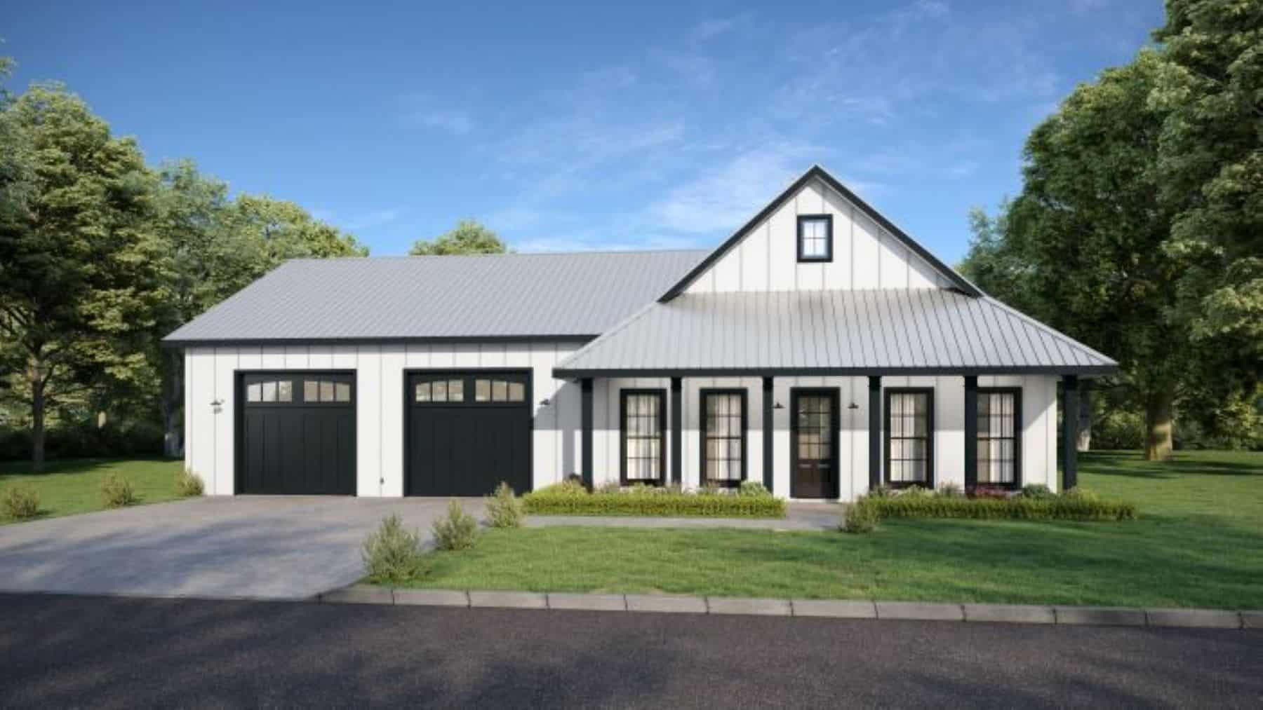 Front View of this 2-Bedroom,1295 Sq Ft Plan -123-1131