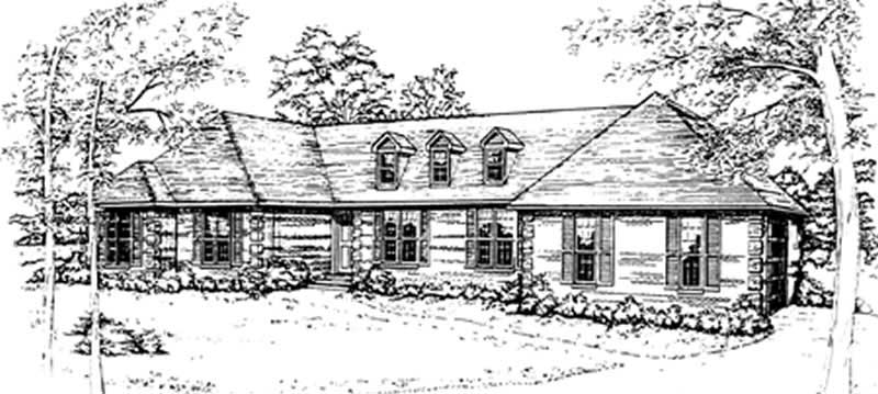 French home (ThePlanCollection: Plan #124-1000)