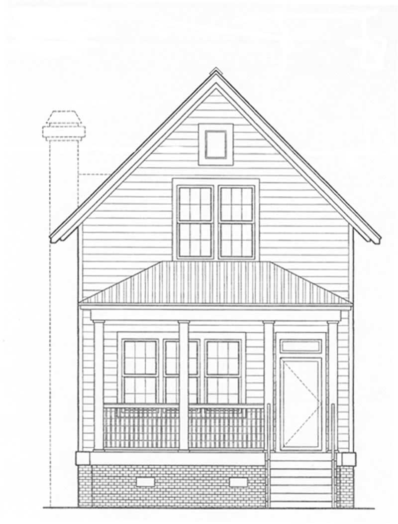 Home Plan Front Elevation of this 3-Bedroom,2034 Sq Ft Plan -124-1026