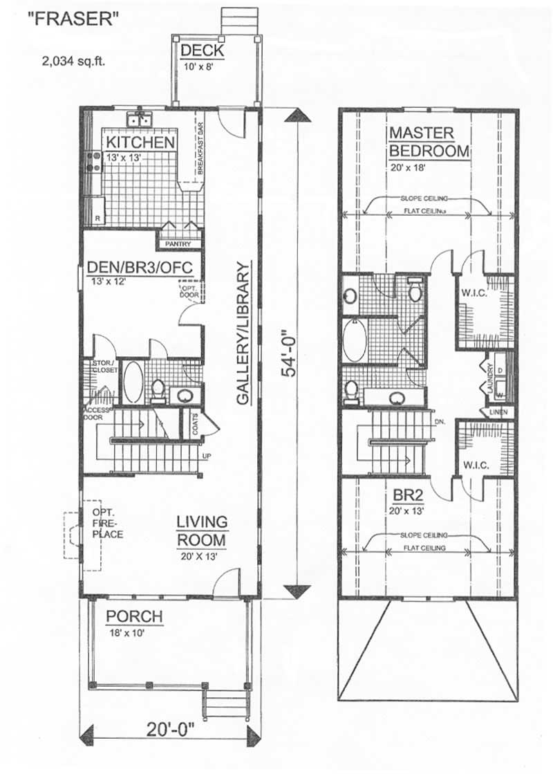 Floor Plan First Story of Country Plan #124-1026