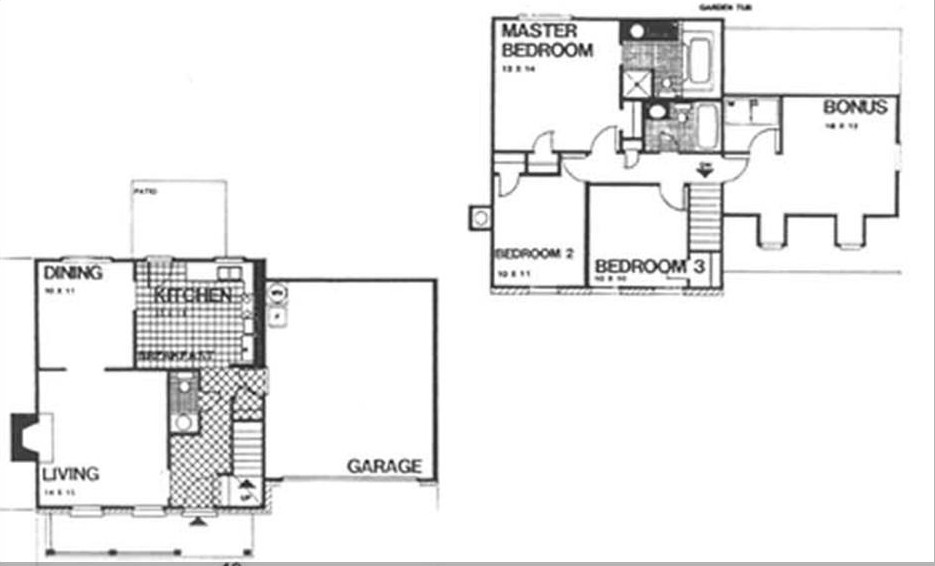 Floor Plan First Story of Cape Cod Plan #124-1046