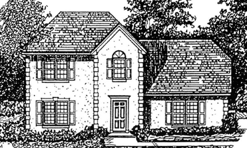 Country home (ThePlanCollection: Plan #124-1073)
