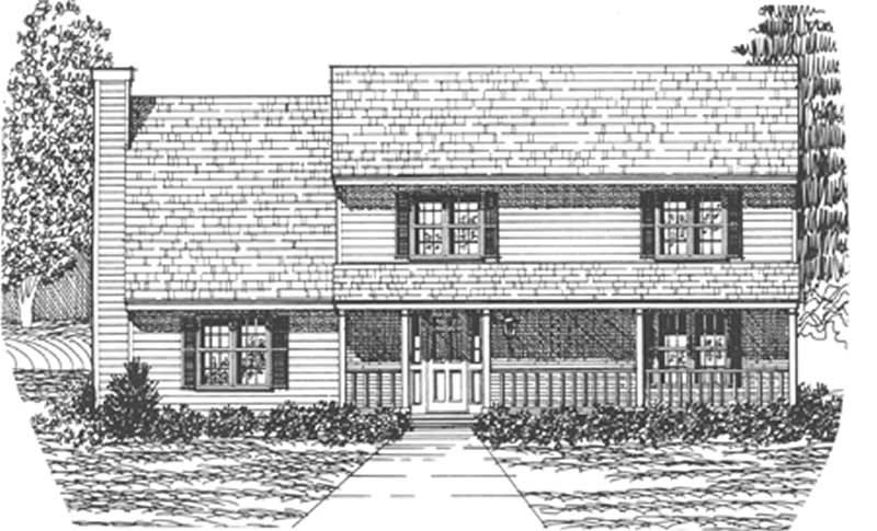 Country home (ThePlanCollection: Plan #124-1078)