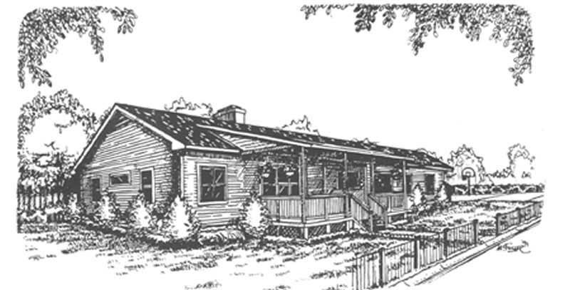 Country home (ThePlanCollection: Plan #124-1098)