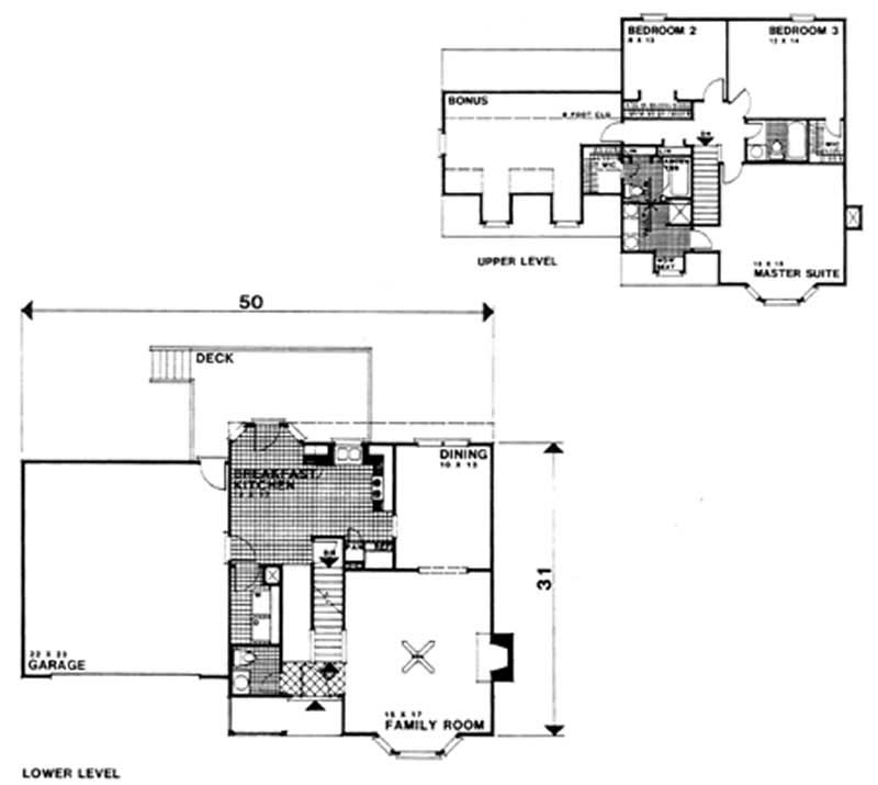 Floor Plan First Story of Colonial Plan #124-1123